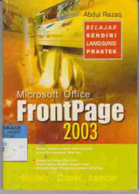 Belajar Sendiri Langsung Praktek Microsoft FronPage 2003