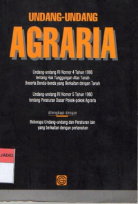 UNDANG-UNDANG AGRARIA