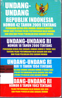 UNDANG UNDANG REPUBLIK INDONESIA NOMOR 42 TAHUN 2009