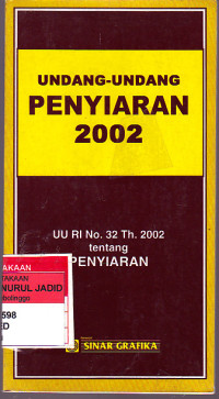 Image of undang - undang penyiaran 2002