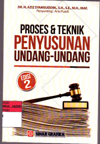 Image of PROSES & TEKNIK PENYUSUNAN UNDANG UNDANG