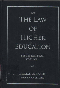 THE LAW OF HIGHER EDUCATION