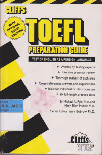 TOEFL PREPARATION GUIDE TEST OF ENGLISH AS A FOREIGN LANGUAGE