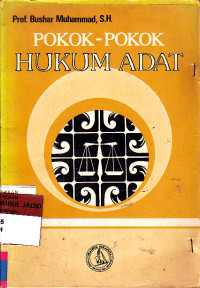 POKOK POKOK HUKUM ADAT