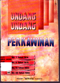 UNDANG UNDANG PERKAWINAN