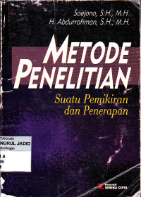 METODE PENELITIAN SUATU PEMIKIRAN DAN PENERAPAN